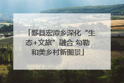 黟县宏潭乡深化“生态+文旅”融合 勾勒和美乡村新图景