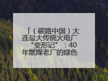 （碳路中国）大连最大传统火电厂“变形记”：40年燃煤老厂的绿色转型之路