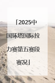 2025中国环塔国际拉力赛第五赛段赛况