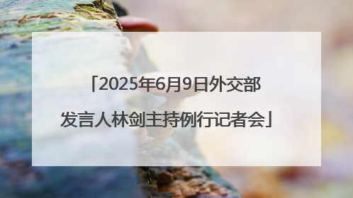 2025年6月9日外交部发言人林剑主持例行记者会