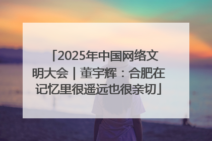 2025年中国网络文明大会｜董宇辉：合肥在记忆里很遥远也很亲切