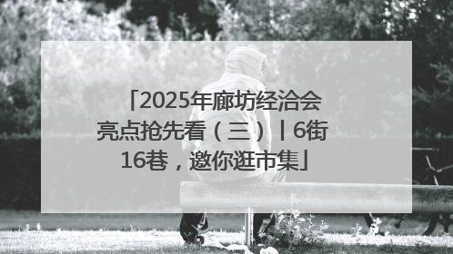 2025年廊坊经洽会亮点抢先看（三）丨6街16巷，邀你逛市集