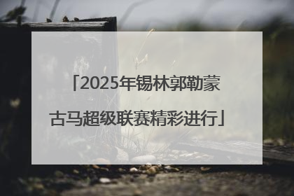 2025年锡林郭勒蒙古马超级联赛精彩进行