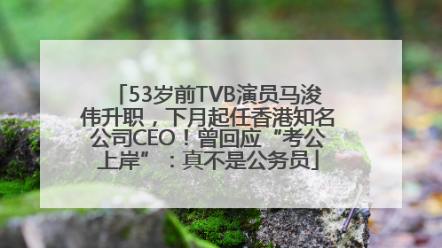 53岁前TVB演员马浚伟升职，下月起任香港知名公司CEO！曾回应“考公上岸”：真不是公务员