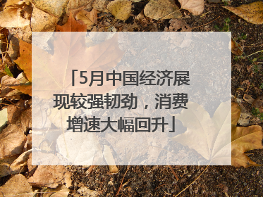 5月中国经济展现较强韧劲，消费增速大幅回升